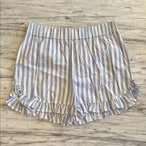 Ganni Blue and White Striped Ganni Women's Shorts